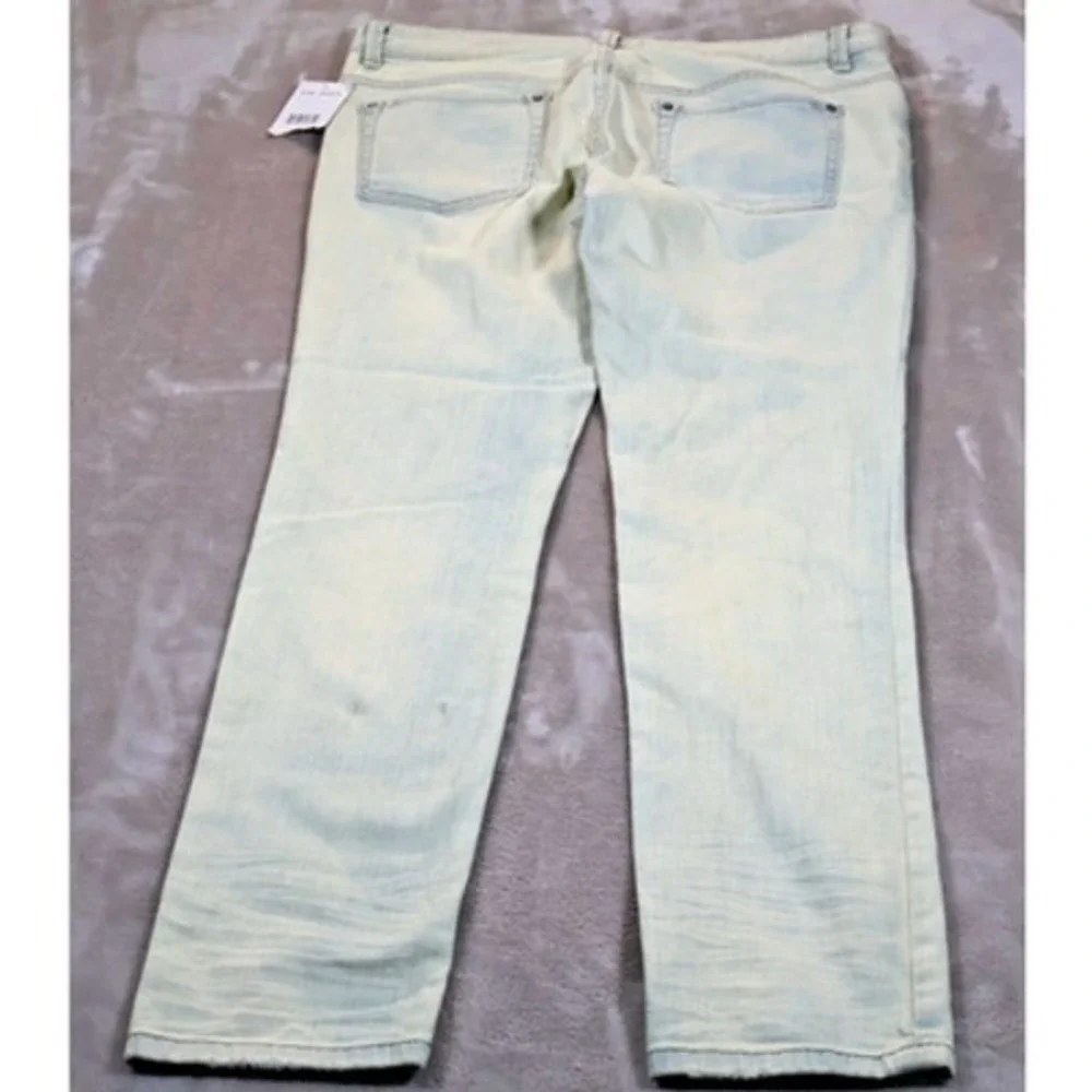Free People Jeans Womens 30 Light Wash Palm Indig Distressed Denim‎ Y2K 90s